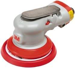 3M - 12,000 OPM, 17 CFM Air Consumption, 90 psi Air Pressure, Palm Air Orbital Sander - Round Pad, - Eagle Tool & Supply