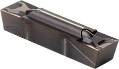 Kennametal - 312G GMN Grade KCU25, 7.94mm Cutting Width Carbide Grooving Insert - 6.25mm Max Depth of Cut, Neutral, 0.41mm Corner Radius, AlTiN Finish - Eagle Tool & Supply