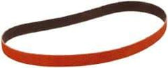 3M - 1/4" Wide x 24" OAL, 60 Grit, Ceramic Abrasive Belt - Ceramic, Medium, Coated, YF Weighted Cloth Backing, Wet/Dry, Series 984F - Eagle Tool & Supply