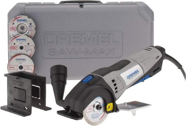 Dremel - 6 Amps, 3" Blade Diam, 17,000 RPM, Electric Circular Saw - 120 Volts, 7' Cord Length, 7/16" Arbor Hole, Left Blade - Eagle Tool & Supply