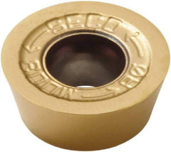 Seco - RDKW0803M0 MD05 Grade F40M Carbide Milling Insert - TiAlN/TiN Finish, 1/8" Thick, 0.315" Inscribed Circle - Eagle Tool & Supply