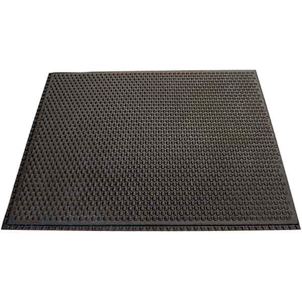 Barefoot - 3' Long x 3' Wide, Dry Environment, Anti-Fatigue Matting - Black, Nitrile Rubber with Nitrile Rubber Base - Eagle Tool & Supply