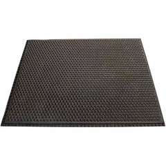 Barefoot - 2' Long x 3' Wide, Dry Environment, Anti-Fatigue Matting - Black, Nitrile Rubber with Nitrile Rubber Base - Eagle Tool & Supply