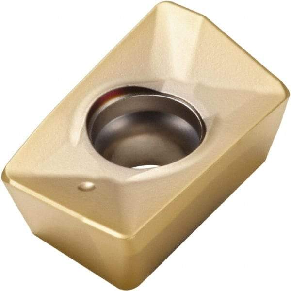 Seco - XOMX180616 MD15 Grade F40M Carbide Milling Insert - TiAlN/TiN Finish, 1/4" Thick, 1/16" Corner Radius - Eagle Tool & Supply