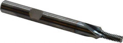Emuge - #10-32 UNF, 0.15" Cutting Diam, 3 Flute, Solid Carbide Helical Flute Thread Mill - Internal Thread, 0.39" LOC, 2-1/2" OAL, 1/4" Shank Diam - Eagle Tool & Supply