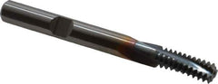 Emuge - 5/16-18 UNC, 0.242" Cutting Diam, 3 Flute, Solid Carbide Helical Flute Thread Mill - Internal Thread, 0.637" LOC, 2-1/2" OAL, 1/4" Shank Diam - Eagle Tool & Supply
