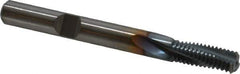 Emuge - 5/16-24 UNF, 0.246" Cutting Diam, 3 Flute, Solid Carbide Helical Flute Thread Mill - Internal Thread, 0.644" LOC, 2-1/2" OAL, 1/4" Shank Diam - Eagle Tool & Supply