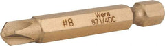 Wera - #8 Torq-Set Bit - 1/4" Hex Drive, 2" OAL - Eagle Tool & Supply