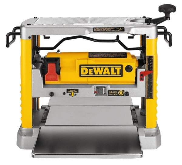 DeWALT - 15 Amp, 10,000 RPM, Bench Planer - 1/8 Inch Depth of Cut, 12-1/2 Inch Wide, 6 Inch Depth Capacity - Eagle Tool & Supply