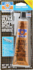 Permatex - 3 oz Gasket Maker - -65 to 700°F, Copper, Comes in Tube - Eagle Tool & Supply