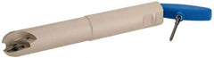 Iscar - 1-1/2" Cut Diam, 1.33" Max Depth of Cut, 1-1/2" Shank Diam, 1" OAL, Indexable Ball Nose End Mill - 5" Head Length, Straight Shank, BCM Toolholder, BCR D1.50 Insert - Eagle Tool & Supply
