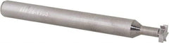 Made in USA - 1/4" Diam x 1/16" Face Width, Solid Carbide, 6 Teeth, Shank Connection Woodruff Keyseat Cutter - Uncoated, 2-1/2" Overall Length x 1/4" Shank Diam, Straight Teeth - Eagle Tool & Supply