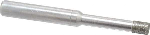 Made in USA - 0.188" Head Diam x 1/4" Head Thickness Diamond (Abrasive) Grinding Pin - 1/4" Shank Diam x 1-1/4" Shank Length, Medium Grade, 80 Grit - Eagle Tool & Supply