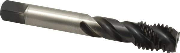 Kennametal - 9/16-12 UNC 3 Flute Modified Bottoming Spiral Flute Tap - Vanadium High Speed Steel, Oxide Finish, 3-19/32" OAL, Right Hand Flute, Right Hand Thread, H3 - Eagle Tool & Supply