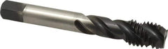 Kennametal - 9/16-12 UNC 3 Flute Modified Bottoming Spiral Flute Tap - Vanadium High Speed Steel, Oxide Finish, 3-19/32" OAL, Right Hand Flute, Right Hand Thread, H3 - Eagle Tool & Supply