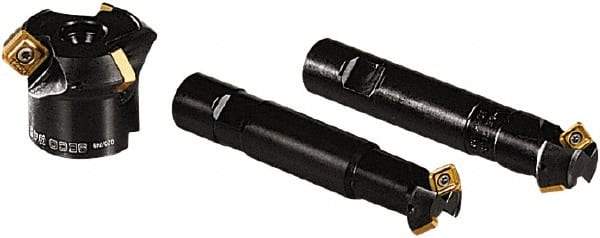 Seco - 54mm Cut Diam, 22mm Arbor Hole, 7mm Max Depth of Cut, 45° Indexable Chamfer & Angle Face Mill - 3 Inserts, SPMX 12T3 Insert, Right Hand Cut, 3 Flutes, Series R220.49 - Eagle Tool & Supply
