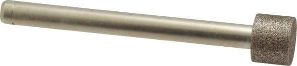 Made in USA - 1/2" Head Diam x 3/8" Head Thickness CBN Grinding Pin - 1/4" Shank Diam x 2-5/8" Shank Length, Coarse Grade - Eagle Tool & Supply
