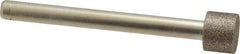 Made in USA - 1/2" Head Diam x 3/8" Head Thickness CBN Grinding Pin - 1/4" Shank Diam x 2-5/8" Shank Length, Coarse Grade - Eagle Tool & Supply