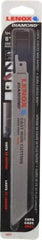 Lenox - 8" Long x 3/4" Thick, Bi-Metal Reciprocating Saw Blade - Straight Profile, Continuous Edge - Eagle Tool & Supply