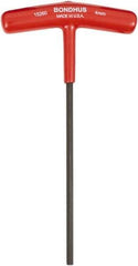 Bondhus - 4mm Hex, T-Handle Cushion Grip, Hex Key - 152mm OAL, Metric System of Measurement - Eagle Tool & Supply