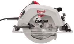 Milwaukee Tool - 15 Amps, 10-1/4" Blade Diam, 5,200 RPM, Electric Circular Saw - 120 Volts, 3.1 hp, 12' Cord Length, 5/8" Arbor Hole, Right Blade - Eagle Tool & Supply
