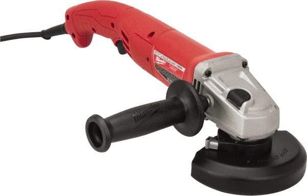 Milwaukee Tool - 5" Wheel Diam, 11,000 RPM, Corded Angle & Disc Grinder - 5/8-11 Spindle, 120 Volts, 11 Amps - Eagle Tool & Supply