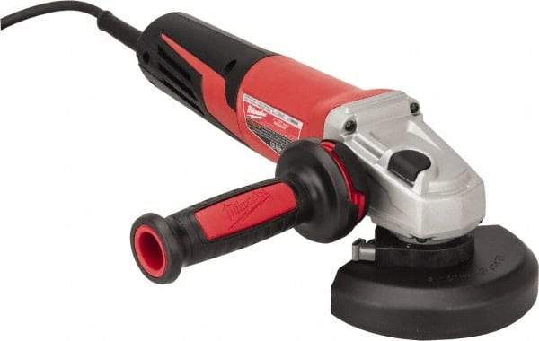 Milwaukee Tool - 5" Wheel Diam, 2,800 to 11,000 RPM, Corded Angle & Disc Grinder - 5/8-11 Spindle, 120 Volts, 13 Amps - Eagle Tool & Supply