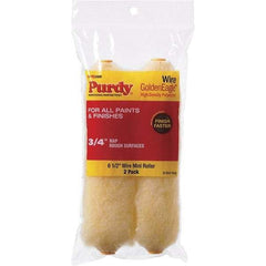 Purdy - 3/4" Nap, 6-1/2" Wide Paint Roller Cover - Semi-Smooth Texture, High Density Polyester - Eagle Tool & Supply