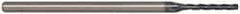 Accupro - 0.07", 1/2" LOC, 1/8" Shank Diam, 2-1/2" OAL, 3 Flute, Solid Carbide Square End Mill - Single End, AlTiN Finish, Spiral Flute, 30° Helix, Centercutting, Series Miniature - Eagle Tool & Supply