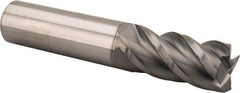 Accupro - 3/4", 1-1/2" LOC, 3/4" Shank Diam, 4" OAL, 4 Flute, Solid Carbide Square End Mill - Single End, nACRo Finish, Spiral Flute, 40° Helix, Centercutting, Right Hand Cut, Right Hand Flute - Eagle Tool & Supply