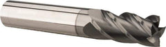 Accupro - 1/2", 1" LOC, 1/2" Shank Diam, 3" OAL, 4 Flute, Solid Carbide Square End Mill - Single End, nACRo Finish, Spiral Flute, 40° Helix, Centercutting, Right Hand Cut, Right Hand Flute - Eagle Tool & Supply