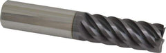 Accupro - 5/8", 1-5/8" LOC, 5/8" Shank Diam, 3-1/2" OAL, 6 Flute, Solid Carbide Square End Mill - Single End, AlTiN Finish, Spiral Flute, 45° Helix, Centercutting, Right Hand Cut, Right Hand Flute - Eagle Tool & Supply