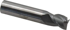 Accupro - 1/2", 5/8" LOC, 1/2" Shank Diam, 2-1/2" OAL, 3 Flute, Solid Carbide Square End Mill - Single End, nACRo Finish, Spiral Flute, 40° Helix, Centercutting, Right Hand Cut, Right Hand Flute - Eagle Tool & Supply