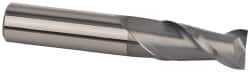 Accupro - 1", 2-1/4" LOC, 1" Shank Diam, 5" OAL, 2 Flute, Solid Carbide Square End Mill - Eagle Tool & Supply