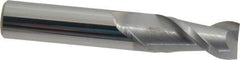 Accupro - 1/2", 1" LOC, 1/2" Shank Diam, 3" OAL, 2 Flute, Solid Carbide Square End Mill - Single End, nACRo Finish, Spiral Flute, 40° Helix, Centercutting, Right Hand Cut, Right Hand Flute - Eagle Tool & Supply