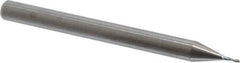 Accupro - 0.02", 2 Flute, Single End, Solid Carbide, 0.005" Corner Radius End Mill - 1-1/2" OAL, 30° Helix, Right Hand Flute, 0.06" LOC, Right Hand Cut - Eagle Tool & Supply