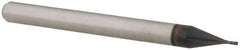 Accupro - 0.02", 4 Flute, Single End, Solid Carbide, 0.005" Corner Radius End Mill - 1-1/2" OAL, 30° Helix, Right Hand Flute, 0.06" LOC, Right Hand Cut - Eagle Tool & Supply