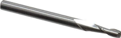 Accupro - 0.1", 2 Flute, Single End, Solid Carbide, 0.01" Corner Radius End Mill - 1-1/2" OAL, 30° Helix, Right Hand Flute, 0.3" LOC, Right Hand Cut - Eagle Tool & Supply