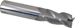 Accupro - 3/4", 1-1/2" LOC, 3/4" Shank Diam, 4" OAL, 3 Flute, Solid Carbide Square End Mill - Single End, nACRo Finish, Spiral Flute, 40° Helix, Centercutting, Right Hand Cut, Right Hand Flute - Eagle Tool & Supply