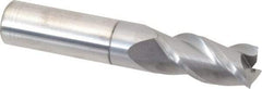 Accupro - 5/8", 1-1/4" LOC, 5/8" Shank Diam, 3-1/2" OAL, 3 Flute, Solid Carbide Square End Mill - Single End, nACRo Finish, Spiral Flute, 40° Helix, Centercutting, Right Hand Cut, Right Hand Flute - Eagle Tool & Supply