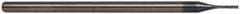 Accupro - 0.035", 0.175" LOC, 1/8" Shank Diam, 2-1/2" OAL, 3 Flute, Solid Carbide Square End Mill - Single End, AlTiN Finish, Spiral Flute, 30° Helix, Centercutting, Series Miniature - Eagle Tool & Supply