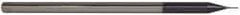 Accupro - 0.015", 0.075" LOC, 1/8" Shank Diam, 2-1/2" OAL, 3 Flute, Solid Carbide Square End Mill - Single End, AlTiN Finish, Spiral Flute, 30° Helix, Centercutting - Eagle Tool & Supply