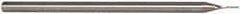 Accupro - 0.025", 1/8" LOC, 1/8" Shank Diam, 2-1/2" OAL, 3 Flute, Solid Carbide Square End Mill - Single End, Uncoated, Spiral Flute, 30° Helix, Centercutting, Series Miniature - Eagle Tool & Supply