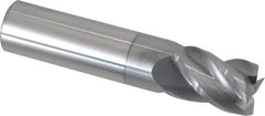 Accupro - 5/8", 7/8" LOC, 5/8" Shank Diam, 3" OAL, 4 Flute, Solid Carbide Square End Mill - Single End, nACRo Finish, Spiral Flute, 40° Helix, Centercutting, Right Hand Cut, Right Hand Flute - Eagle Tool & Supply