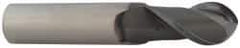 Accupro - 0.02" Diam, 0.1" LOC, 3 Flute Solid Carbide Ball End Mill - AlTiN Finish, Single End, 2-1/2" OAL, 1/8" Shank Diam, Spiral Flute - Eagle Tool & Supply