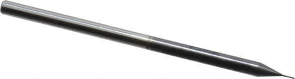 Accupro - 1/64" Diam, 1/8" LOC, 3 Flute Solid Carbide Ball End Mill - AlTiN Finish, Single End, 2-1/2" OAL, 1/8" Shank Diam, Spiral Flute - Eagle Tool & Supply