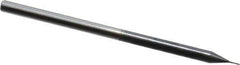 Accupro - 0.01" Diam, 0.05" LOC, 3 Flute Solid Carbide Ball End Mill - AlTiN Finish, Single End, 2-1/2" OAL, 1/8" Shank Diam, Spiral Flute - Eagle Tool & Supply