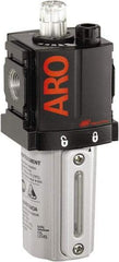 ARO/Ingersoll-Rand - 3/8" NPT, 250 Max psi Compact Modular Lubricator - Metal Bowl with Sight Glass, Aluminum Body, 105 CFM, 175°F Max Temp, 2.2" Long x 2.24" Wide x 5.99" High - Eagle Tool & Supply