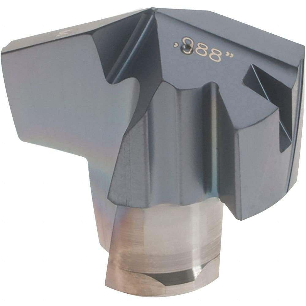 Iscar - Series ICM, 0.988" Diam Grade IC908 140° Replaceable Drill Tip - Carbide, TiAlN Finish, 25 Seat Size, Through Coolant - Eagle Tool & Supply