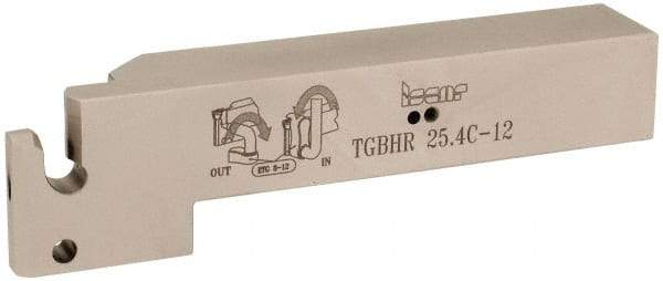 Iscar - External Thread, 0.98" Max Depth of Cut, 5.9" OAL, Right Hand Indexable Grooving Cutoff Toolholder - 1" Shank Height x 1" Shank Width, TAG N 12..C/W/M/TAGB/TAGBA 12.. Insert Style, TGBH Toolholder Style, Series Sumo-Grip - Eagle Tool & Supply